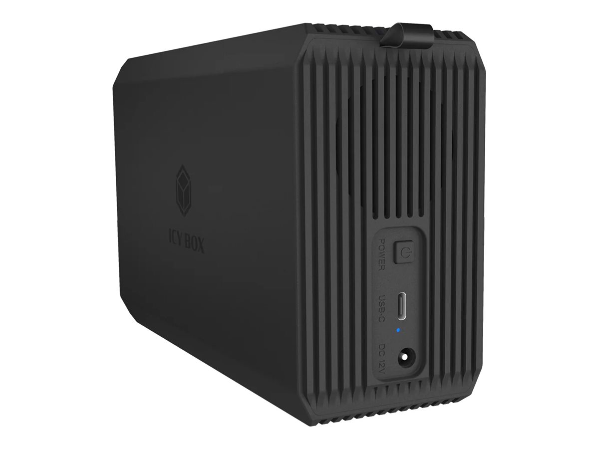 ICY BOX IB-RD3720-CU3 2-Bay RAID Gehäuse 2,5"/3,5" SATA USB 3.2 Gen 2 Schwarz