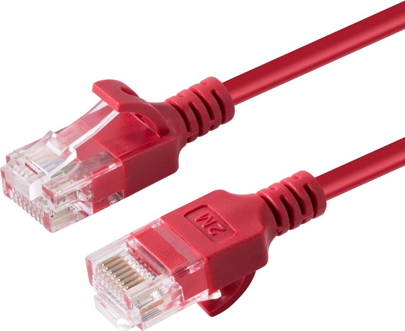 MicroConnect U/UTP CAT6A Slim 0.15M Red (V-UTP6A0015R-SLIM)