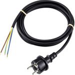 Sygonix SY-5043464 Strom Anschlusskabel Schwarz 3.00 m (SY-5043464)