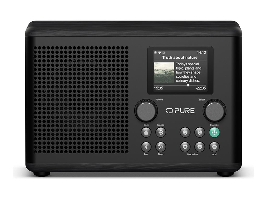 Pure Classic H4i Tragbares Internetradio DAB+ FM Bluetooth USB Schwarz/Asche