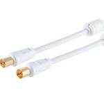 S/CONN maximum connectivity Antennenkabel mit Mantelstromfilter, vergoldete Kontakte, 4-Fach geschirmt- CE > 110 dB, 10,0m (80408)