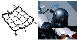 IWH Fahrrad-Gepäcknetz, 500 x 300 mm, schwarz elastisches Netz mit 6 Haken, zur einfachen Anbringung - 1 Stück (079431)