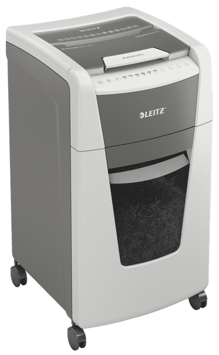 Leitz IQ AutoFeed Office 300 P4 Aktenvernichter Kreuzschnitt 300 Blatt Grau, Weiß
