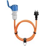 Goobay CEE-Adapterleitung Schutzkontakt-Stecker auf CEE-Kupplung - Campingkabel für (76219)