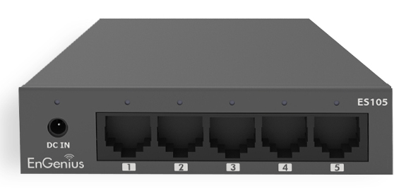 EnGenius ES105 Unmanaged Switch 5-Port Gigabit Ethernet Schwarz