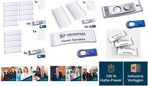 10 AVERY Zweckform Namensschilder mit Magnet 6,8 x 2,2 cm (POL20MA66-10DR)