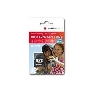AgfaPhoto Flash-Speicherkarte (microSDXC-an-SD-Adapter inbegriffen) (10582)
