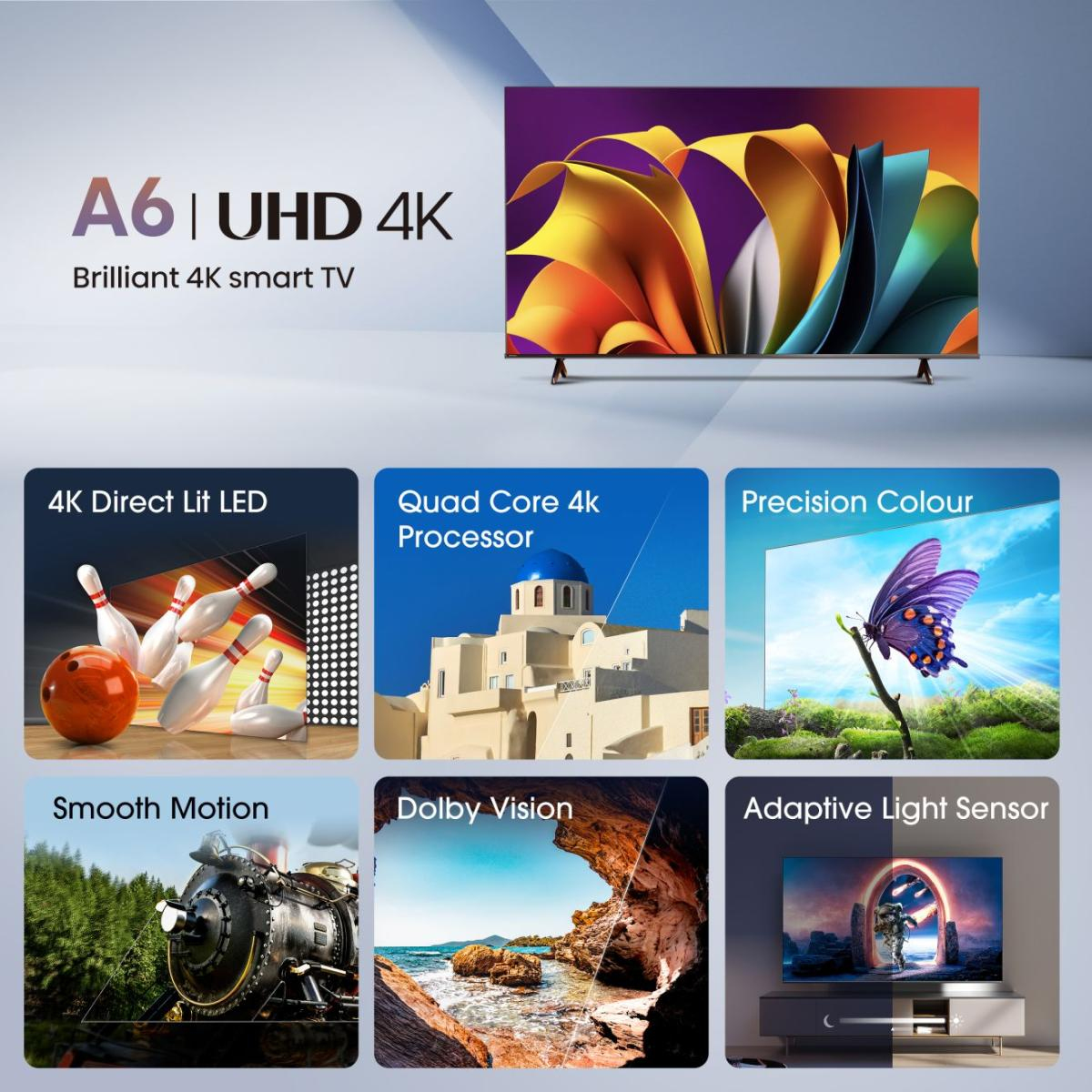 Hisense E6NT Series 43E6NT 43" 4K UHD Smart TV Schwarz