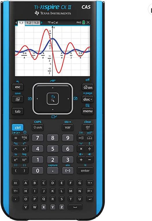 Texas Instruments TI NSPIRE CX II-T CAS Taschenrechner Tasche Grafikrechner Schwarz (NSCXCAS2/FC/8E1/A)