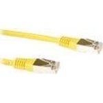 ACT Yellow 0.5 meter F/UTP CAT5E patch cable with RJ45 connectors. Cat5e f/utp lszh yellow 0.50m (IB7800)