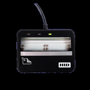 HID OCR602, MRZ/RFID eID-Kartenleser MRZ/RFID eID-Kartenleser, OCR: 1-zeilig: IDL, CAN und andere Dokumente mit 1-zeiliger MRZ, 3-zeilig: eID, Kontaktloses Lesen: ISO 14443 Teil 1 bis 4, Typ A/B ? T=CL und MIFARE, inkl.: Anschlusskabel (USB), Farbe: Schwarz (OCR602)