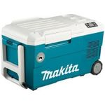 Makita CW001GZ01 Kühlbox & Heizbox Kompressor Türkis Weiß 20 L [Energieklasse E] (CW001GZ01) (geöffnet)