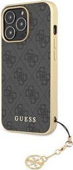 Guess Case 4G Charms für A2638 Apple iPhone 13 Pro - grey (GUHCP13LGF4GGR)