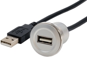 EXSYS GmbH Einbau-Adapter Metall USB A Buchse zu Stecker, 30 cm (EX-49181)