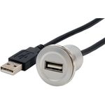 EXSYS GmbH Einbau-Adapter Metall USB A Buchse zu Stecker, 30 cm (EX-49181)