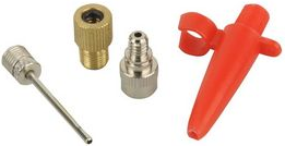 Fischer Fahrrad 85618 85618 Luftpumpen-Adapterset Metall, Rot (85618)