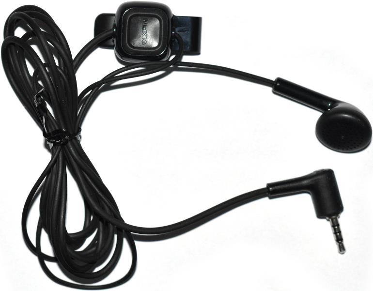 Nokia Mono Headset WH-100/HS-104, 2,5mm, black, Bulk (WH-100/HS-104)