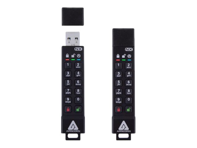 Apricorn Aegis Secure Key 3NX 64 GB USB-Stick USB 3.1 AES-XTS Schwarz