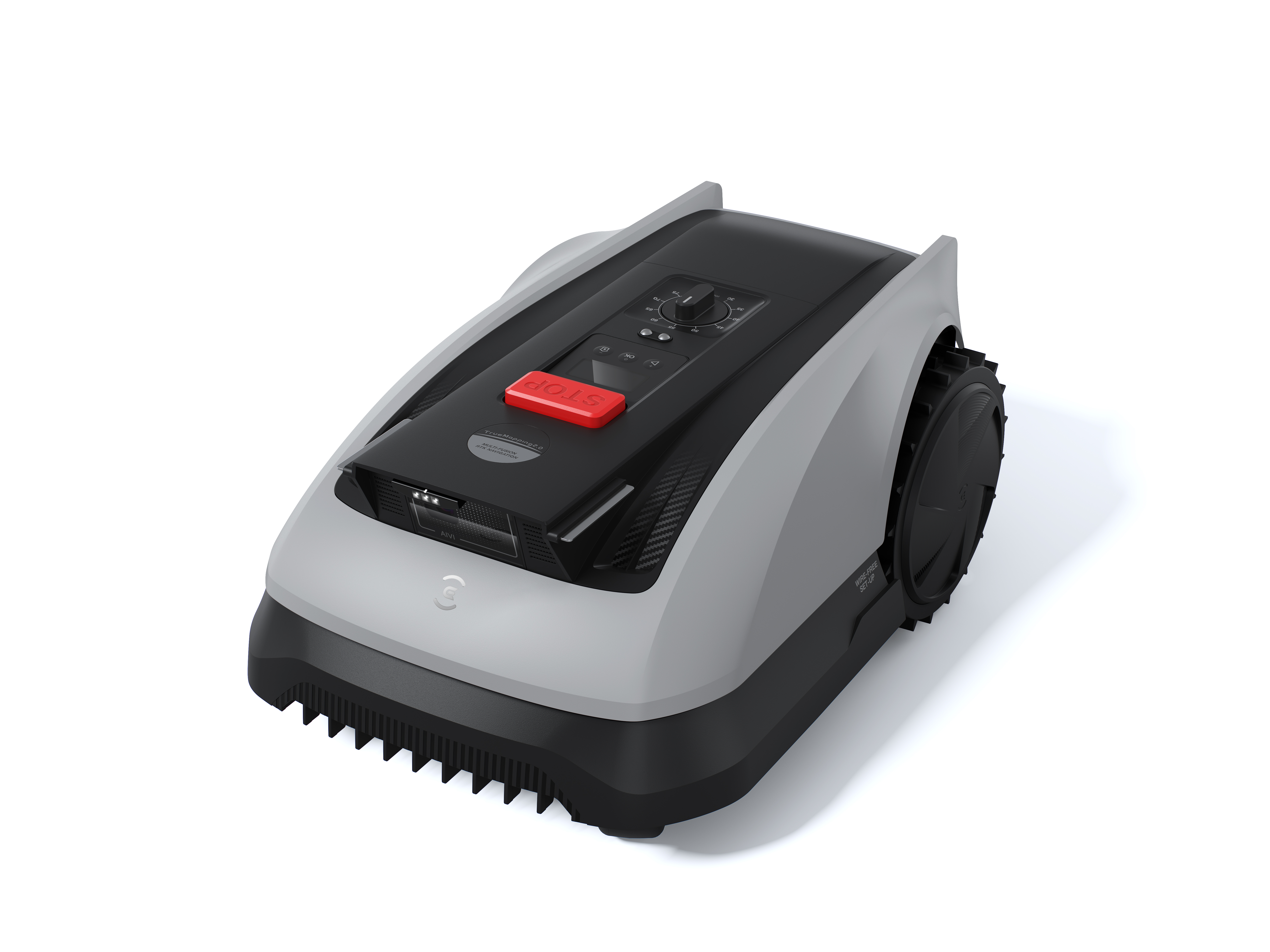 Ecovacs GOAT O600 RTK Rasenmähroboter 600 m² AIVA 3D Schwarz, Grau