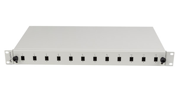 Lanberg FOP1-12SS-LDS 19" 1U Glasfaser-Patchpanel 12x SC Simplex / 12x LC Duplex Grau (RAL 7035)
