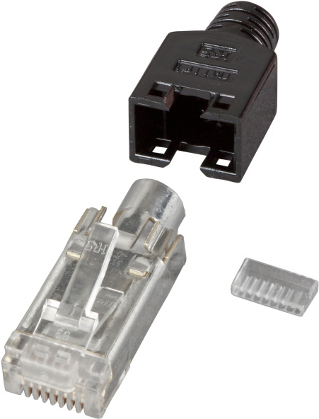 RJ45-Hirose Stecker STP, TM11 schwarz,100 Stück, 3 Elemente, Cat.5e Hersteller: HIROSE (H7540.4-100)