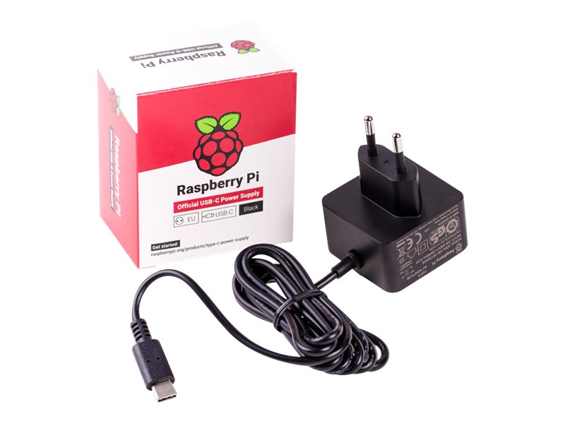 Raspberry Pi RPI4 PSU EU Netzteil 15,3 W USB-C Schwarz
