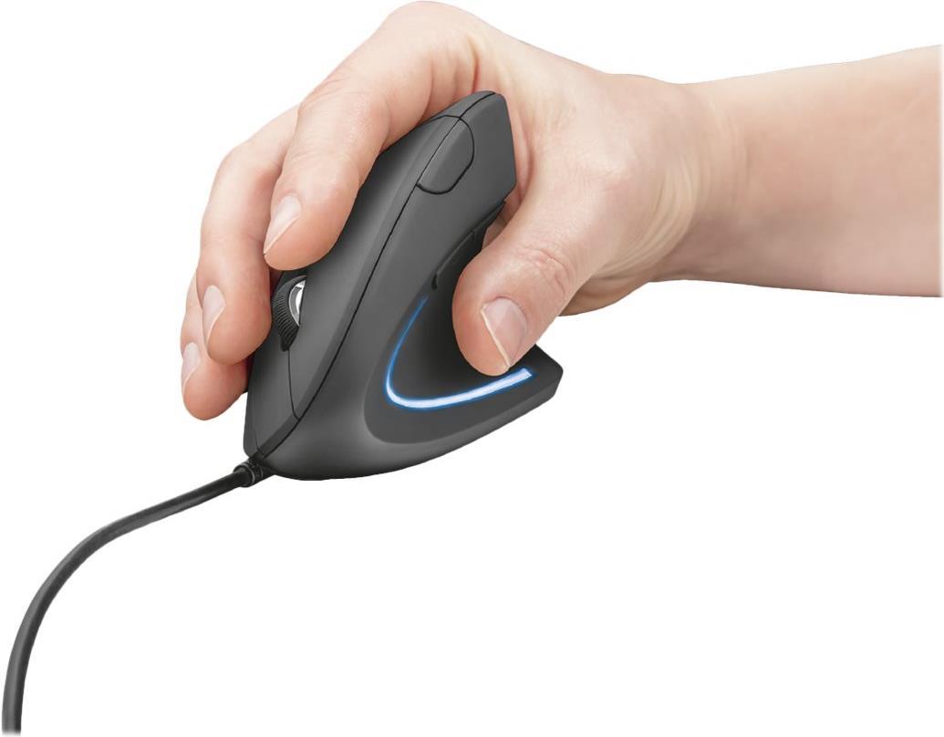 Trust Verto Ergonomische Maus USB 1600 DPI Schwarz