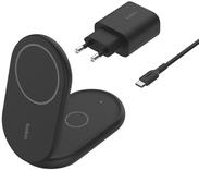 Belkin BoostCharge 15W Qi2 Magnetic 2in1 - wireless charger, black (WIZ028VFBK)