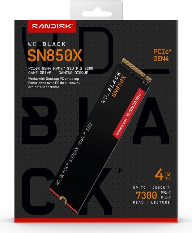 WD_BLACK SN850X 4 TB SSD M.2 2280 PCIe 4.0 x4