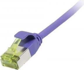 Patchkabel RJ45, CAT6A 500Mhz, 0,15m, lila, U/FTP, slimline rund d=3,8mm, TPE/LSZH(Superflex), AWG32, mitCat.7 Rohkabel, Synergy 21 (S217390V3)