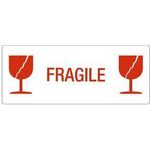 rillprint Hinweisetiketten "FRAGILE" permanent klebend, Farbe: weiß / rot, - 1 Stück (76830)