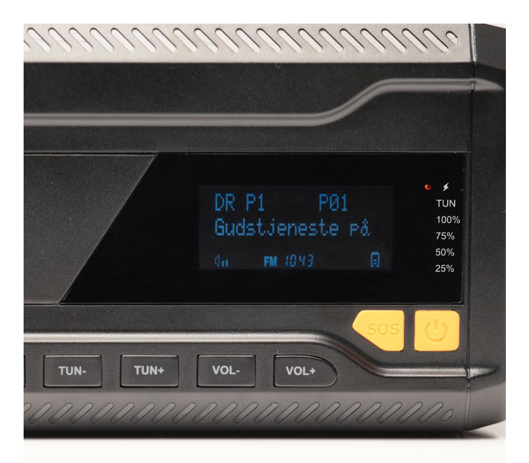 Denver SCD-2033 Tragbares DAB+/FM Radio Solar Kurbel USB Typ C Schwarz