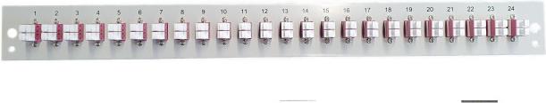EFB-Elektronik Bestückte Frontblende mit 24 x LC Duplex Kupplung OM3, grau Hersteller: EFB Elektronik (SB-FP-24SC-S-OM3)