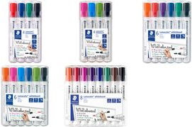 STAEDTLER Lumocolor Whiteboard-Marker 351, 6er Etui Strichstärke: 2,0 mm, Rundspitze, nachfüllbar, DRY SAFE, - 1 Stück (351 WP6-1)