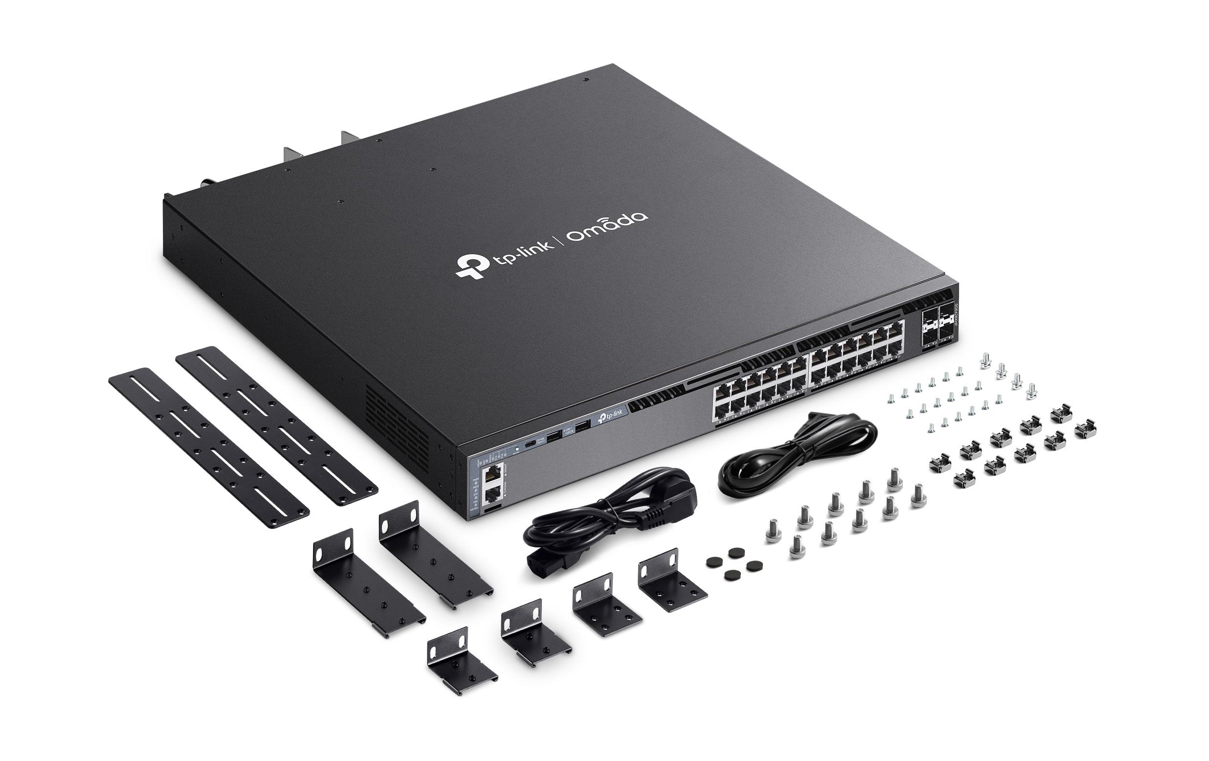 TP-Link Omada SG6428XHP Managed L3 Switch 24 Ports PoE+ Schwarz