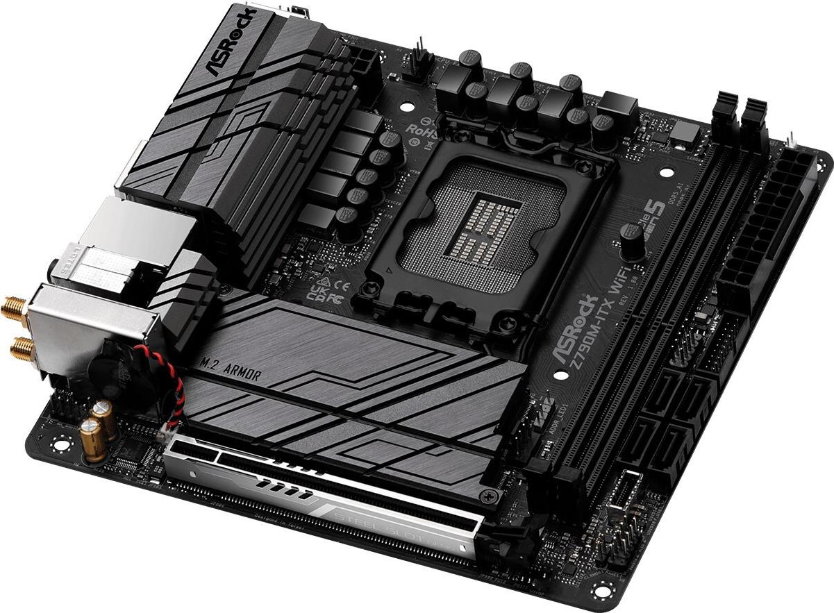 ASRock Z790M-ITX WiFi Mainboard Mini-ITX LGA1700 Intel Z790 DDR4 Wi-Fi 6E Schwarz/Grau