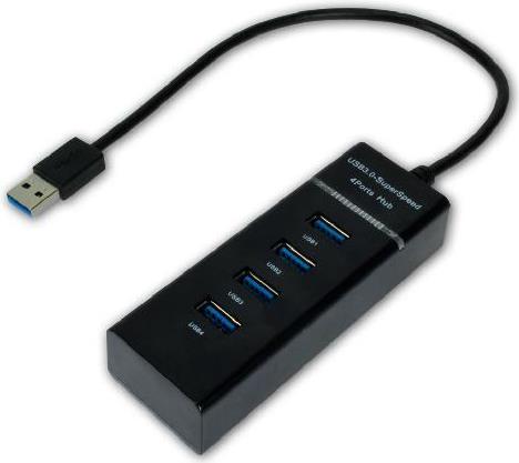 MCL USB3-M104B/N Schnittstellen-Hub USB 3.2 Gen 1 (3.1 Gen 1) Type-A Schwarz (USB3-M104B/N)