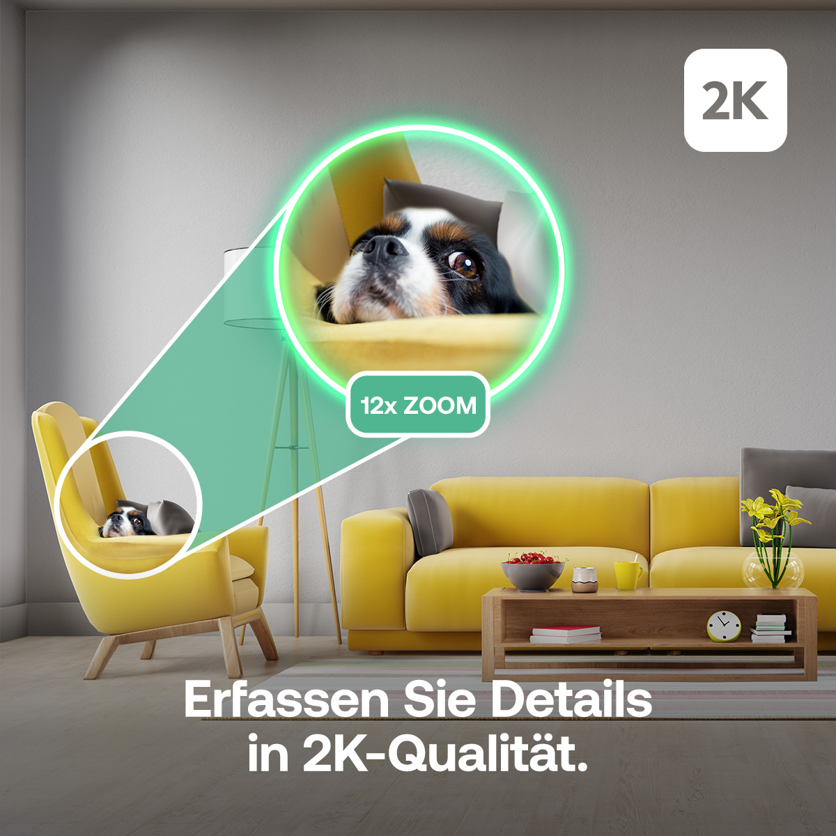 Arlo Essential 3 2K PTZ Innen-Sicherheitskamera 2er-Set Weiß
