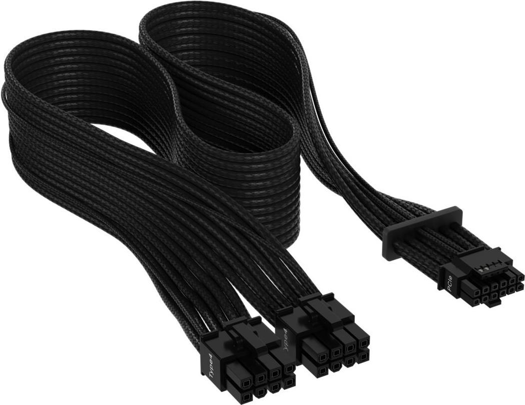 Premium Individually Sleeved 12+4pin PCIe Gen 5 12VHPWR 600W cable, Type 4, BLACK (CP-8920331)