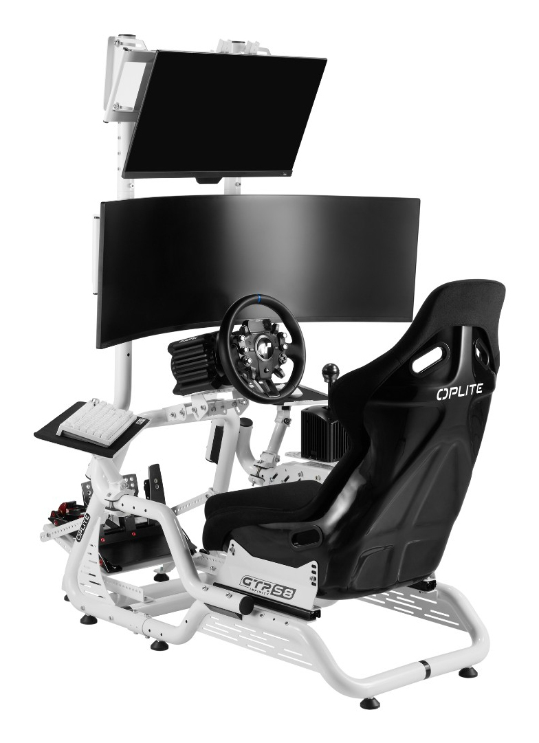 Oplite Monitor Mount S8 On Top Single 34" Weiß