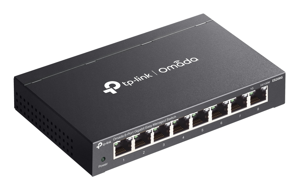 TP-Link Omada ES208G V1 Managed Gigabit Switch 8 Ports Grau