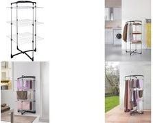 metaltex Turm-Wäschetrockner Fortino, 3 Etagen Farbe: silber/schwarz, Material: Metall plastifiziert, - 1 Stück (405663015)