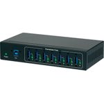 Renkforce 7 Port USB 3.0-Hub für industrielle Anwendungen, zur Wandmontage Schwarz