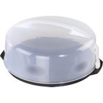xavax Kuchenhaube, Kunststoff, transparent / anthrazit zum Aufbewahren, Servieren und Transport von Kuchen und - 1 Stück (111514)