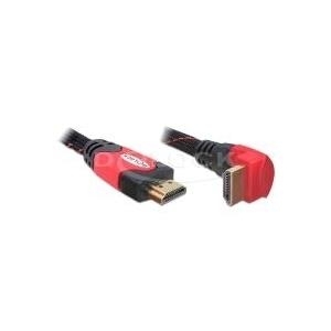 Delock Kabel High Speed HDMI mit Ethernet - HDMI A Stecker > HDMI A Stecker gewinkelt 4K 3 m (82687)