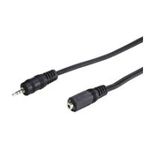 Wentronic Goobay 2,5mm-Klinke-Verlängerungskabel, Schwarz, 2 m - Klinke 2,5 mm-Stecker (3-Pin, Stereo) > Klinke 2,5 mm-Buchse (3-Pin, Stereo) (50458)