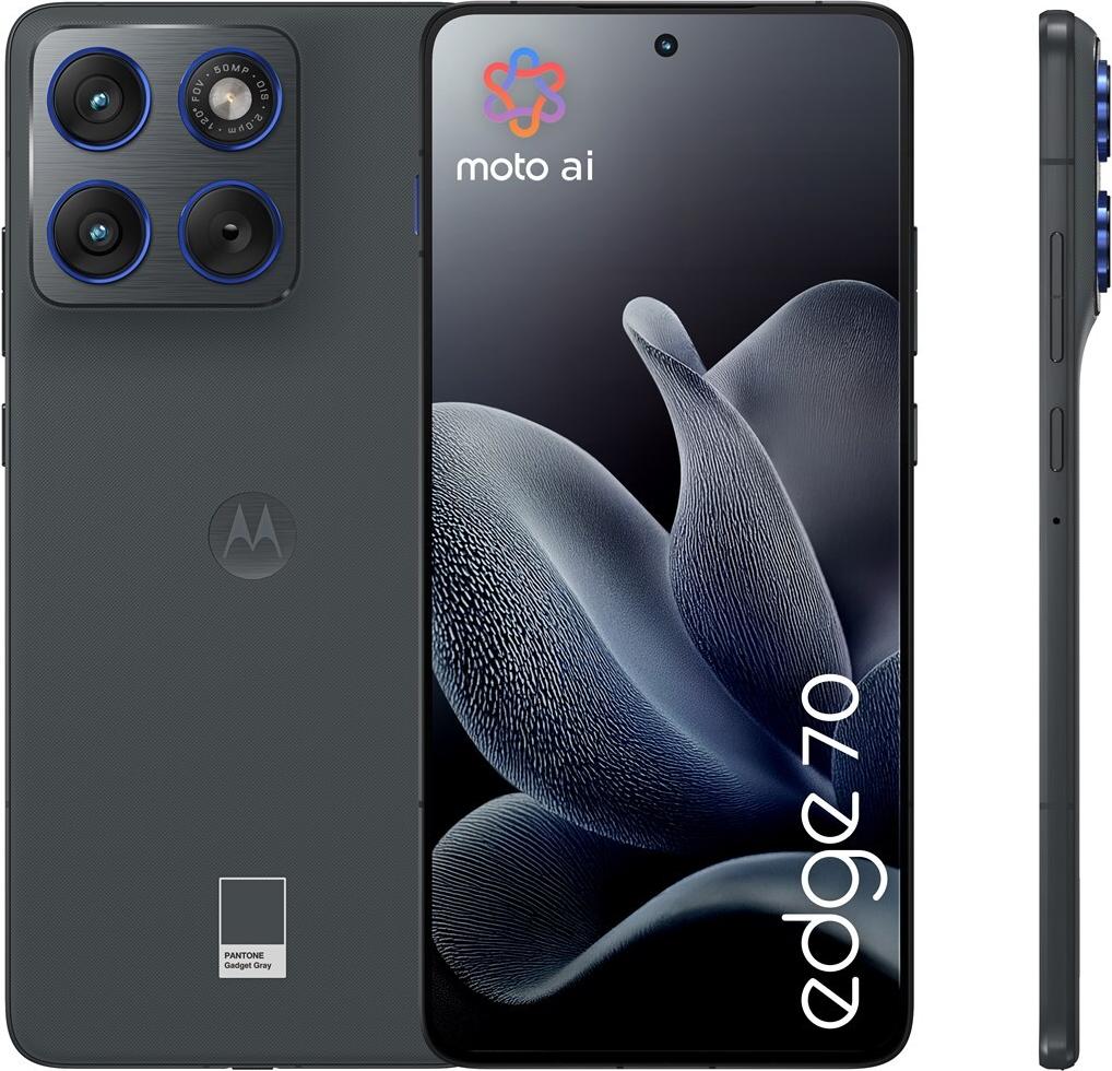 Motorola Edge 70 5G Smartphone 12 GB RAM 512 GB 6,67" pOLED 120 Hz Pantone Gadget Grau