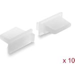 Delock Staubschutz für USB Typ-A Buchse 10 Stück Silikon transparent (87492)