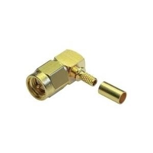 Telegärtner SMA-Kabelwinkelstecker Crimp G01 C0405, G01 (RG-58 C/U), Gold (Standard)  - 5 Stück (J01150A0091)