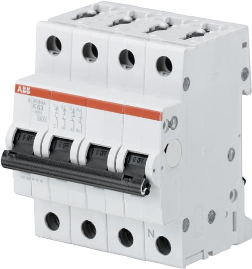 ABB STOTZ-KONTAKT Sicherungsautomat K,6kA,20A,3P+NA S203-K20NA (2CDS253103R0487)